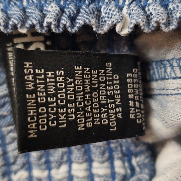 Rewash Linen Blend Stripe¹ Wide Leg Pants Sz M - Picture 14 of 14